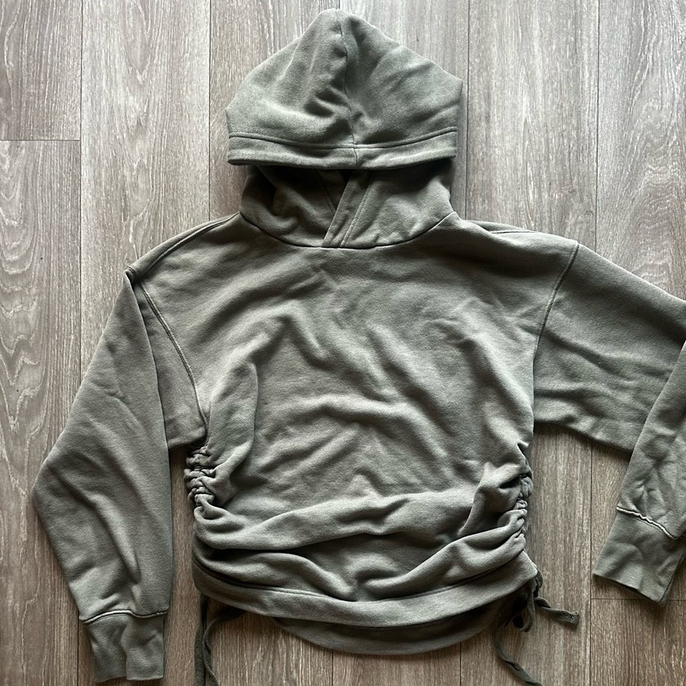 Aerie Olive Green Hooded Sweater